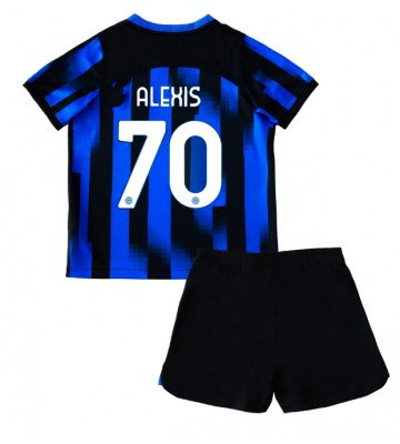 Inter Milan Alexis Sanchez #70 Replica Home Stadium Kit for Kids 2023-24 Short Sleeve (+ pants)